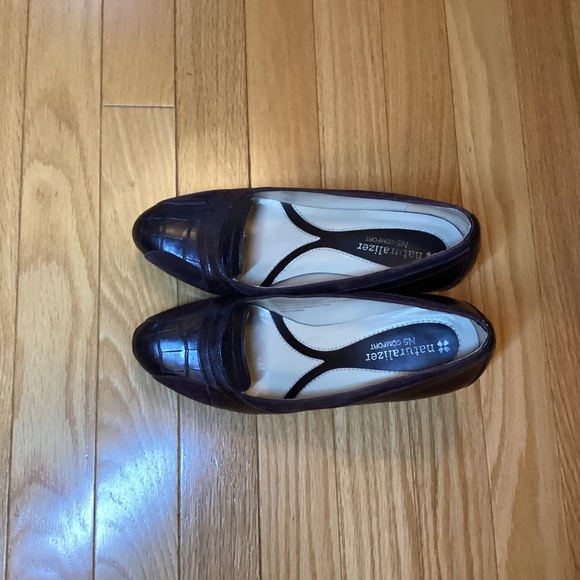 Naturalizer Leather Chocolate Brown Platform Heels, fit 6.5-7 - Picture 5 of 15